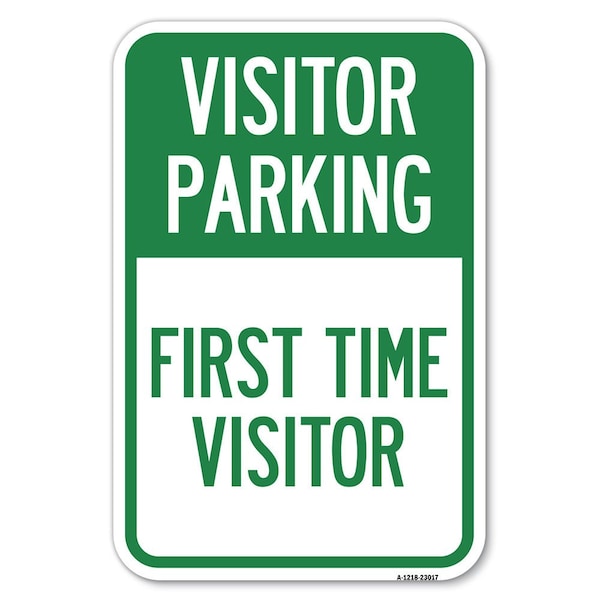 Signmission Reserved Parking Sign Visitor Parking F Heavy-Gauge Aluminum Sign, 12" x 18", A-1218-23017 A-1218-23017 - main